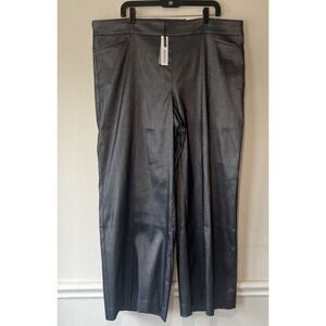 Chicos So Slimming Brigitte Wide Leg Pant Sz 4R US 20R  Gray Stretch Career New